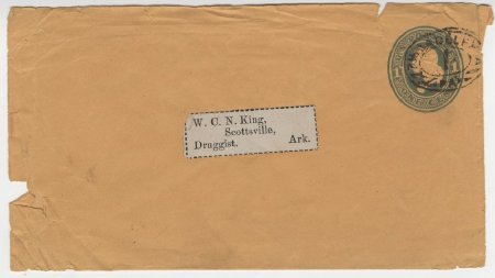 Envelope-to W. C. N. King in Scottsville, AR.