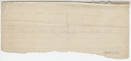Wilson King Receipt, February 14, 1871. (back)