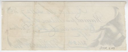 Wilson King Receipt, September 27, 1880. (back)