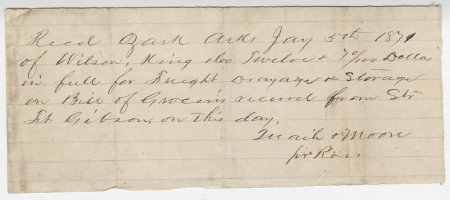 Note from Ross, January 5m 1871.