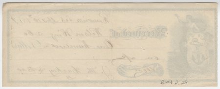 Wilson King Receipt, April 16, 1877 (back)