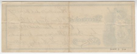 Sam Maloney Receipt, Feb. 15, 1877 (back)