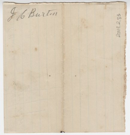Bill for J. C. Burton. (back)