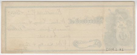 Wilson King Receipt, July 19, 1877 (back)