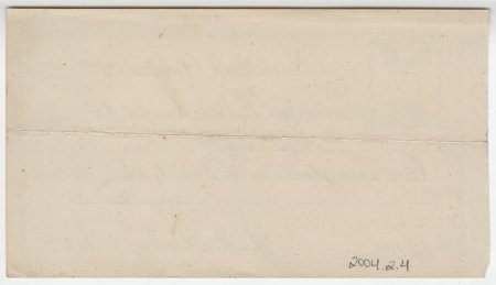 W. King Receipt. Dec. 22, 1874 (back)