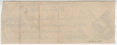 Wilson King Receipt, February 9, 1880. (back)