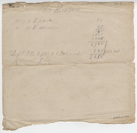 Bill for Mr. Beason. May 17, 1875. (back)
