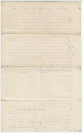 1875 Tax Receipt for Wilson King. (back)