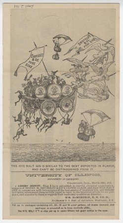 Advertisment, receipt on back, December 20, 1887.