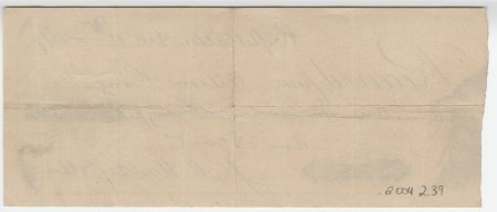 Wilson King Receipt, December 11, 1879. (back)