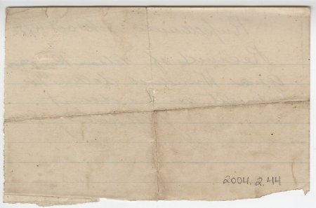 Wilson King Receipt, October 1?, 1875. (back)