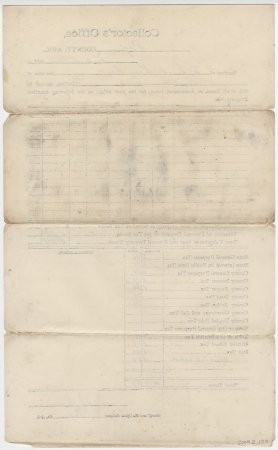 1874 Tax Receipt for Wilson King. (back)