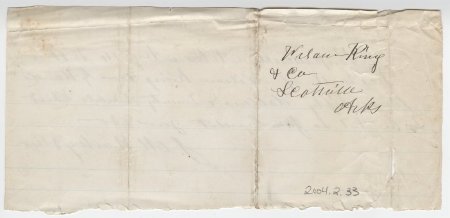H. James Receipt, Aug. 14, 1877 (back)