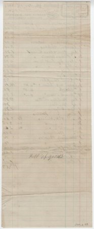 Wilson King Itemized Receipt, November 1, 1873 (back)