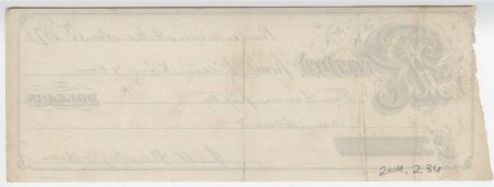 WIlson King Receipt, Nov. 15, 1877 (back)