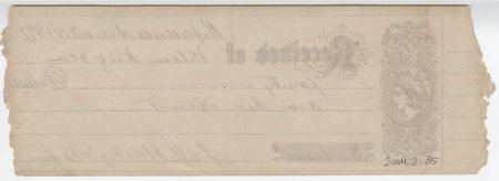 Wilson King Receipt, Oct. 18, 1877 (back)