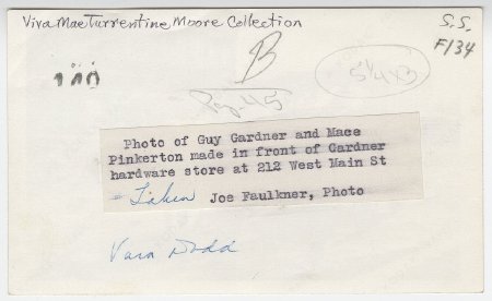 Garnder & Pinkerton Horseless Delivery, Russellville, Ark. (back)