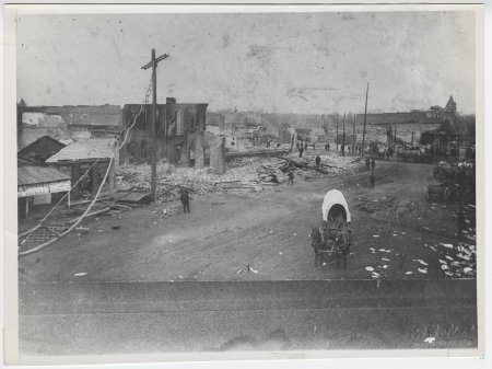 Downtown Russellville, Arkansas after 1906 Fire