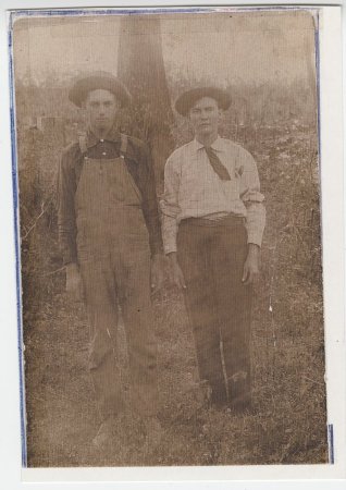 Two young men standing, Pope County, Ark.
