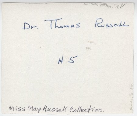 Dr. Thomas Russell (back)