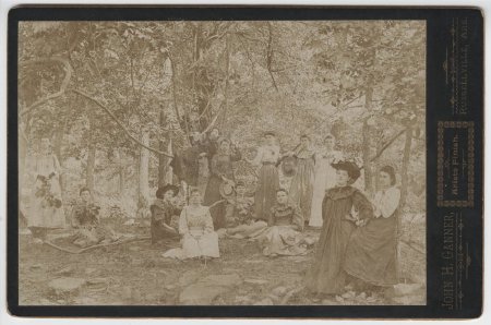 Group of Young Ladies in a Wooded Area