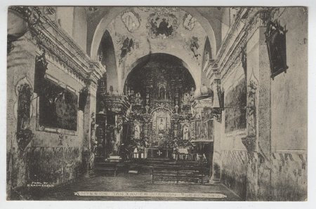 Interior - San Xavier Mission, Tuscon, Ariz.