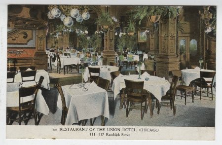 Restaurant,Union Hotel,Chicago