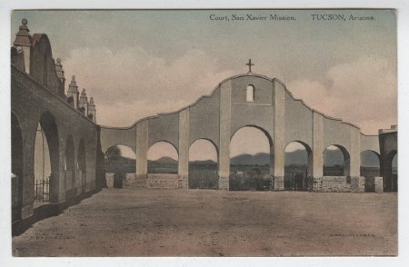 Court, San Xavier Mission. Tucson, Arizona.