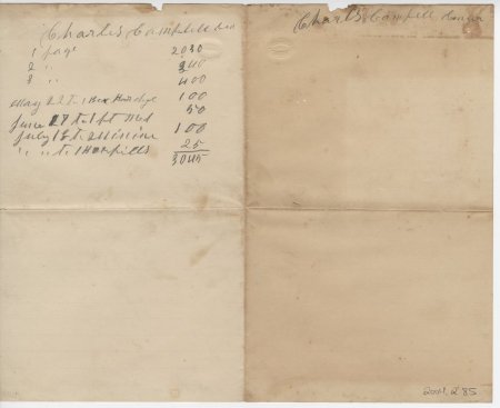 Bill for Charles Campbell.
