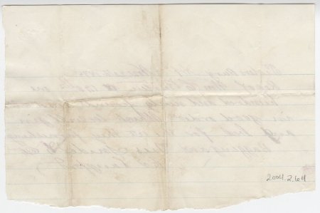 Note from Mr. Langford, November 20, 1875. (back)