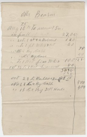 Bill for Mr.Beason, Aug. 10, 1875.