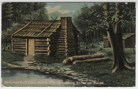 Kentucky's First Cabin, Built in 1774, Harrodsburg, Ky.
