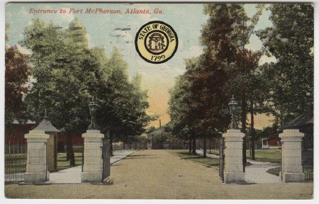 Entrance to Fort McPherson, Atlanta, Ga.