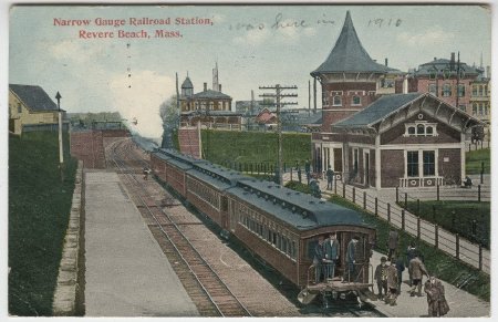 Narrow Gauge Railroad Station, Revere Beach, Mass.