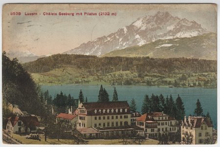 Luzern - Chalets Seeburg mit Pilatus
