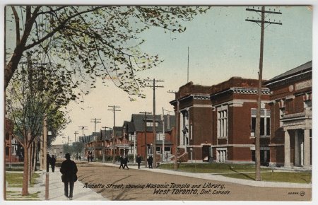 Annette Street, Masonic Temple and Library, West Toronto, Ont. Canada